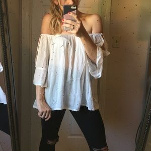 Lumier Off the Shoulder White Blouse